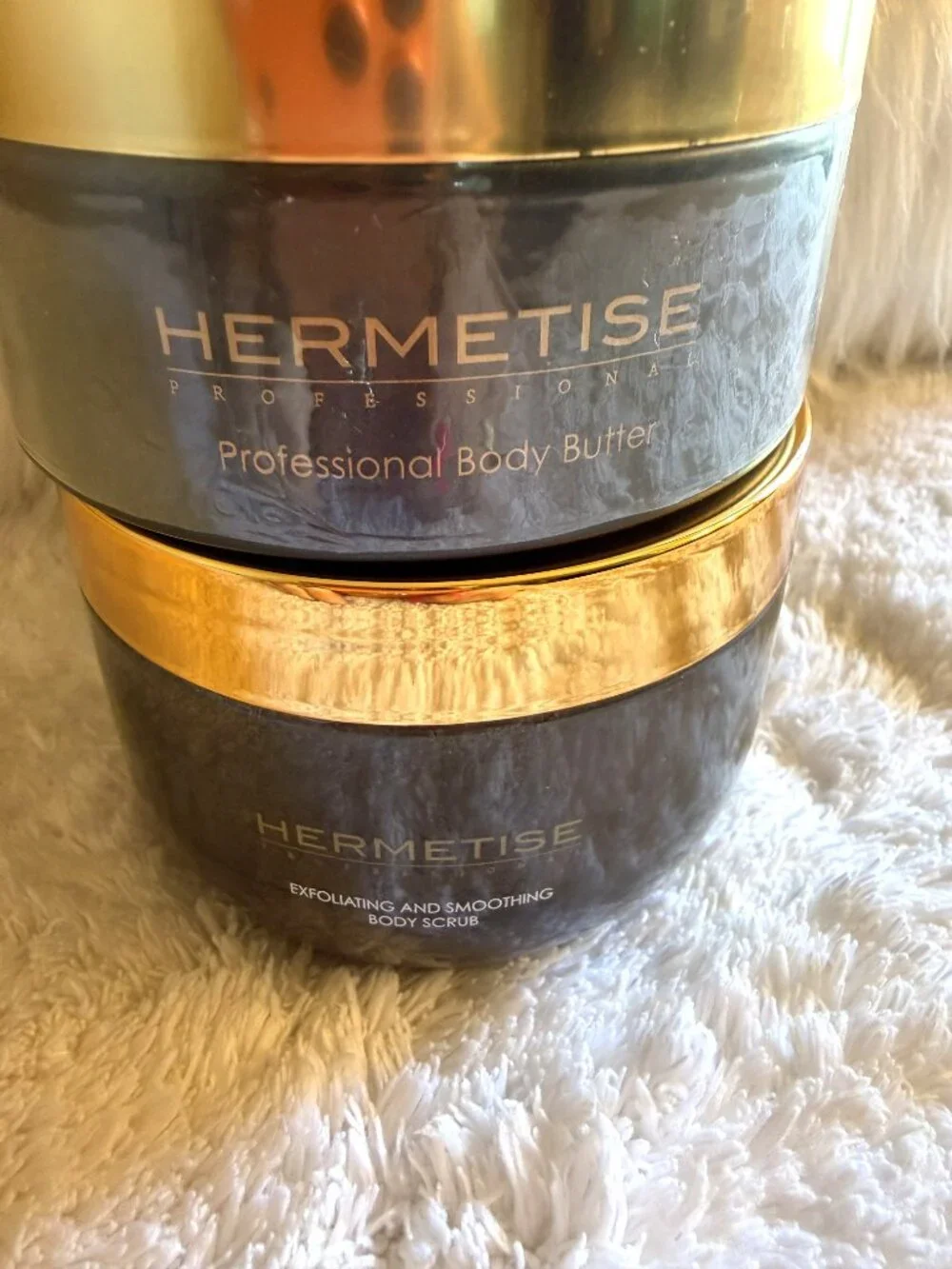 Hermetise Professional Body Butter & Exfoliating Body Scrub Set | New Sealed.